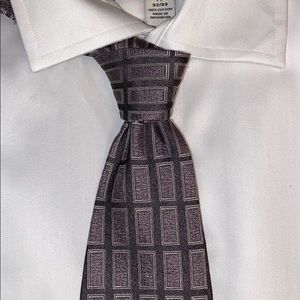 Charcoal Grey &  Pale purple Country Road silk tie